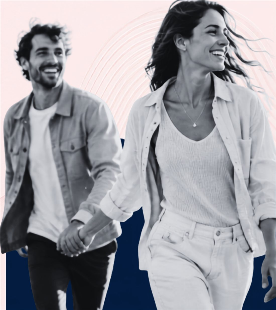 Personas caminando, conectadas por la experiencia de marca